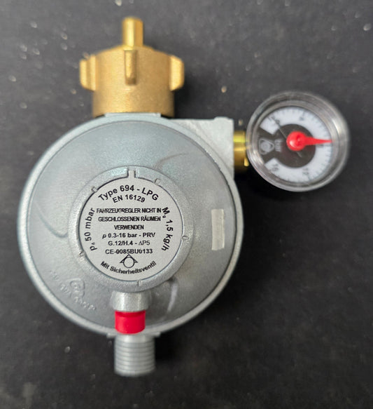Cavagna Group Sicherheitsregler 50 mbar Typ 694 EN 16129 Gasregler Gasdruckregler Niederdruckregler mit Manometer