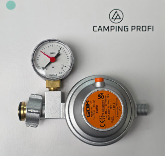 GOK Gasdruckregler Niederdruckregler 50 mbar CH mit Manometer