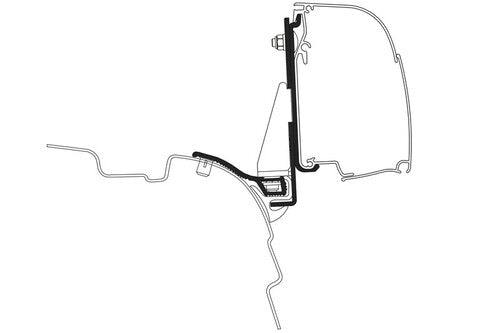 Thule Markisenadapter für Thule Omnistor 4200 mit Reimo Multirail