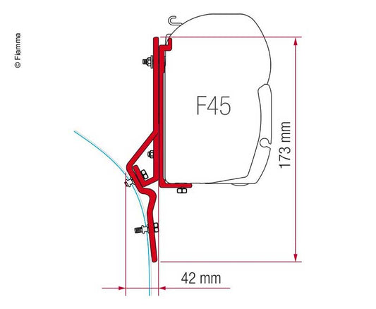Fiamma Markisen-Adapter Kit F45s, F45i, F45iL, Fiat Ducato / Master 433240