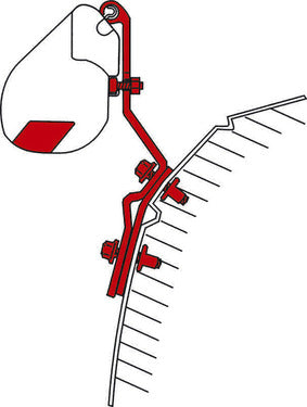 Fiamma Montage-Adapter für F35 Pro an Volkswagen VW T4, 2 Stück, auch für Schlafdach 43330