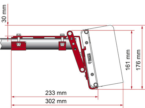 Fiamma Markisen-Adapter F43van, F45Ti, F45Ti L, ZIP für Dachträger - Kit roof rail 43368