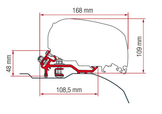 Fiamma F80s Dachmarkise Set Ducato Gehäuse Polar White 370 cm Tuch Royal Grey  Hersteller-Artikel-Nr. 07830P03R