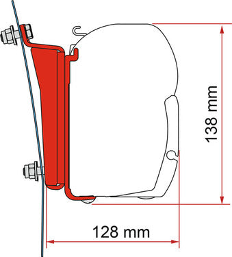 Fiamma F45 Wand-Montage-Adapter für Ford Transit H3