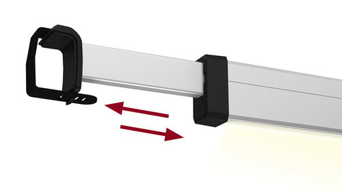 Fiamma Rafter Querstange, mit LED – Spannstange universell bei allen kleineren 260 / 270 cm Gelenkarmmarkisen, mit Silikon-Spanngummis