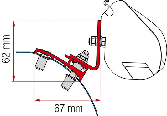 Fiamma Markisen-Adapter F35 Pro Hersteller-Artikel-Nr. 98655Z095 R: 44329