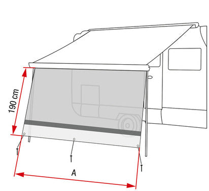 Fiamma Sun View Vorderwand XL 100, 100cm, F45s/F45L,F70,F35pro,F80s/F65s/F65L