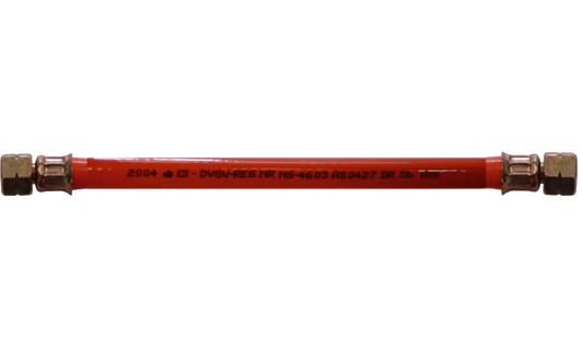 TGO MD-Gasschlauch 150 cm ( 1 /4 Zoll Linksgewinde mit Überwurfmutter beidseitig ) 60526