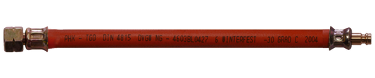 CampcKo Gas-Schlauch für GSD 150 cm Gasschlauch ¼" Linksgewinde-Überwurfmutter - andere Seite passend für Gassteckdose.