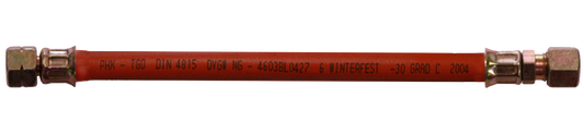 TGO MD-Gasschlauch 200 cm ( 1 /4 Zoll Linksgewinde - 8mm Schneidring-Verschraubung ) 60570