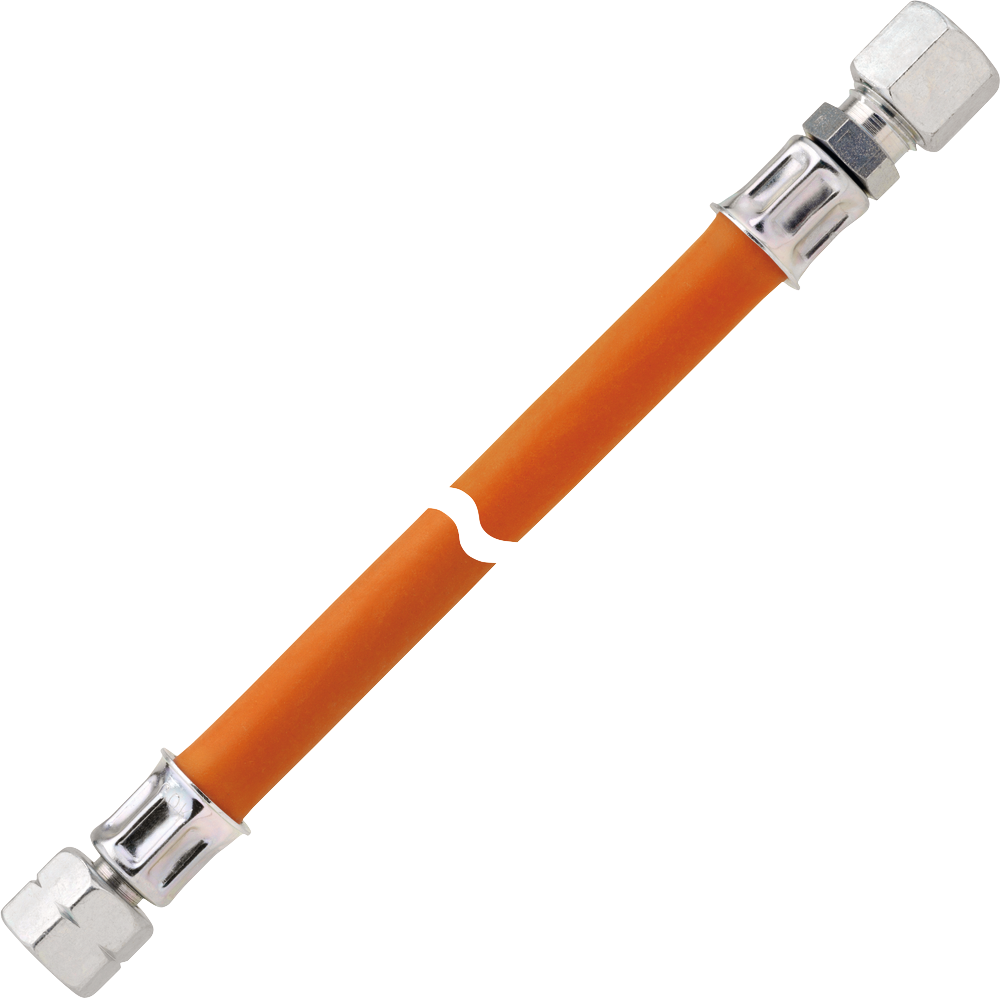 GOK MD-Gasschlauch G1/4"LH-ÜMxRVS10mm 75cm lang