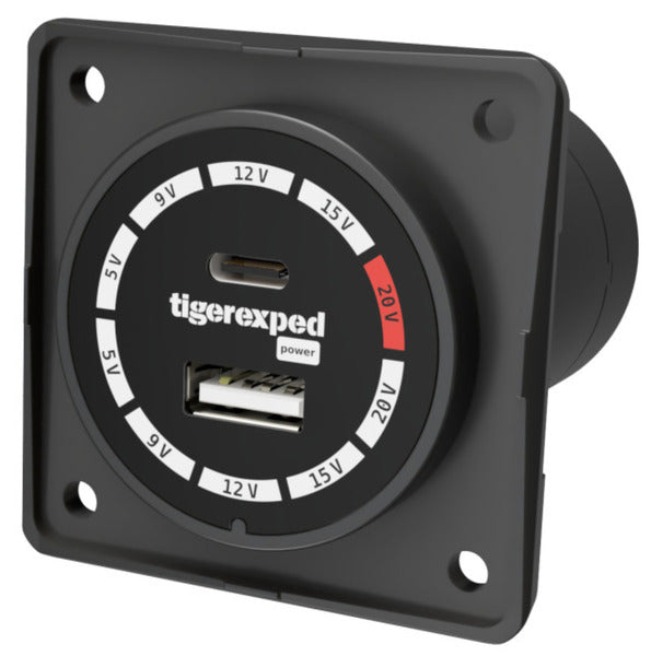 Tigerexped Convertiger 100 USB-C / USB-A Ladedose mit Buck-Boost Converter - max. 100W