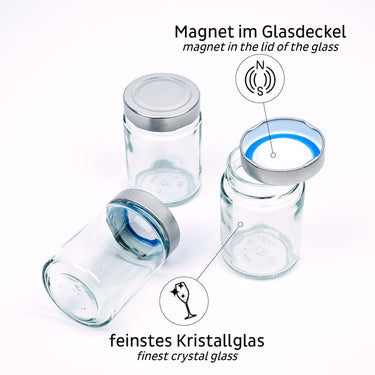 silwy Feinkost-Magnetgläser BLACK & CLASSY - 192 ml oder 125ml