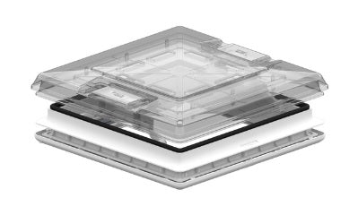 Fiamma Vent 50 Dachhaube Dachluke Dachfenster Crystal  50x50 cm Rauchglas 01668-02D