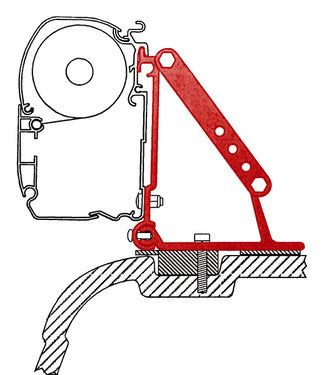 Fiamma Adapter für F35 an VW T5 mit Flachdach