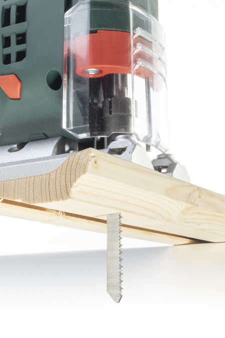 Wolfcraft 3-er Pack Stichsägeblätter HCS U-Schaft für Holz / Laminat 2674 000 für Stichsägen von Black & Decker, Ryobi, Skil, Haager, Stayer