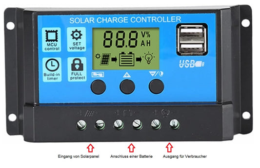 Solar-Ladegerät Solarregler Solar-Laderegler 60A max. 780W 780 Watt ( 12V ) od. 1560W ( 24V )