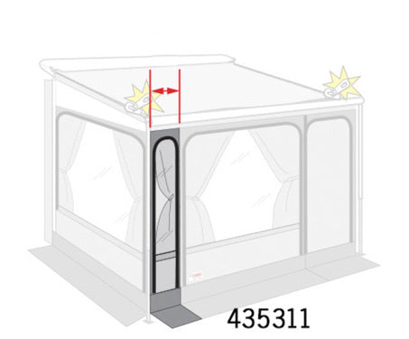 Fiamma Privacy Caravan Store ZIP XL – Grundmodell + Erweiterungsset Frontteil für Markisenvorzelt Privacy Room