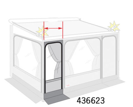 Fiamma Privacy Caravan Store ZIP XL – Grundmodell + Erweiterungsset Frontteil für Markisenvorzelt Privacy Room