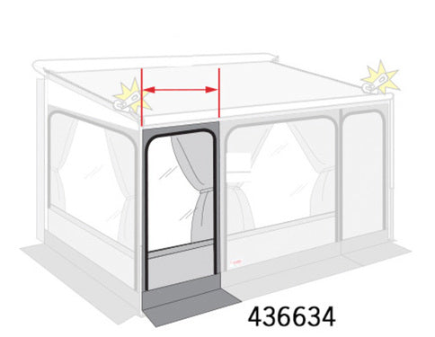 Fiamma Privacy Caravan Store ZIP XL – Grundmodell + Erweiterungsset Frontteil für Markisenvorzelt Privacy Room