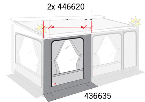 Fiamma Privacy Caravan Store ZIP XL – Grundmodell + Erweiterungsset Frontteil für Markisenvorzelt Privacy Room