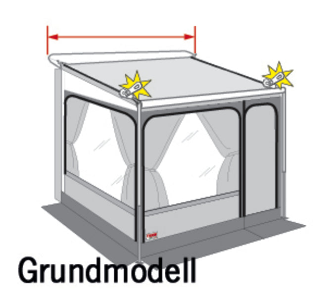 Fiamma Markisenvorzelt Grundmodell Privacy Caravanstore ZIP XL 310 Vorzelt für Fiamma Sackmarkise Caravanstore XL 310 XL , Ausstellungsstück