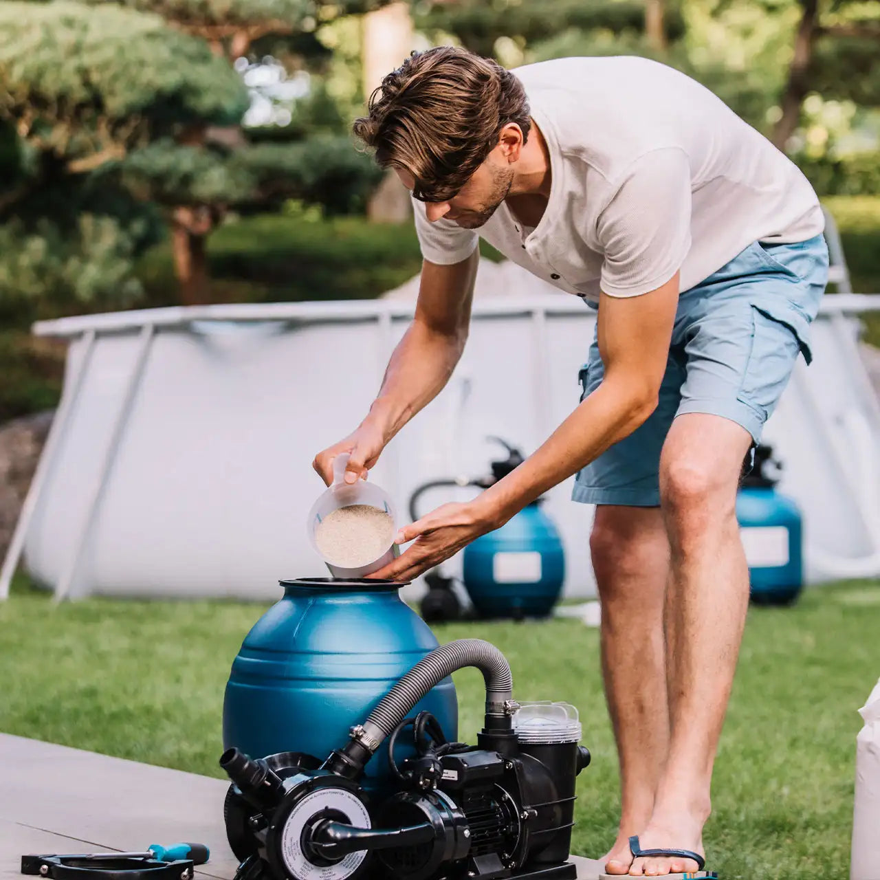 T.I.P. Poolfilteranlage Poolfilteranlage SPF 180 für 20 Kubikmeter