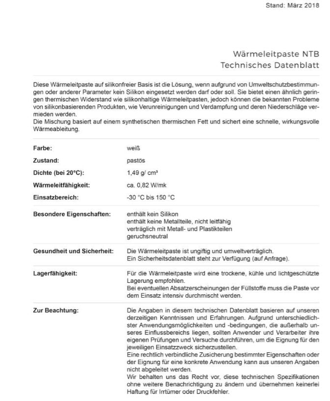 Wärmemeleitpaste 35g, ungiftig, für Reisemobil-Absorber-Kühlschränke Absorberkühlschrank