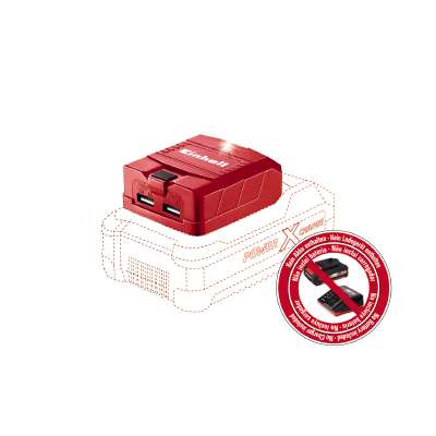 Einhell TE-CP 18 Li USB-Solo USB-Akku-Adaper / Powerbank mit 2x USB-Anschluss