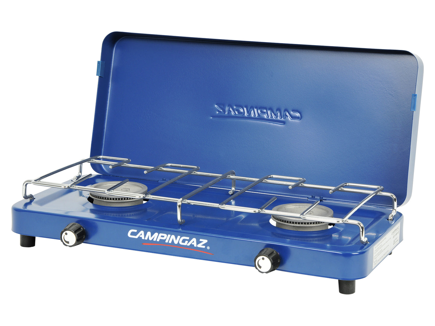 Campingaz Base Camp Campingkocher, doppelflammig er Gas-Kocher, mit Deckel 3200 Watt, 50mbar