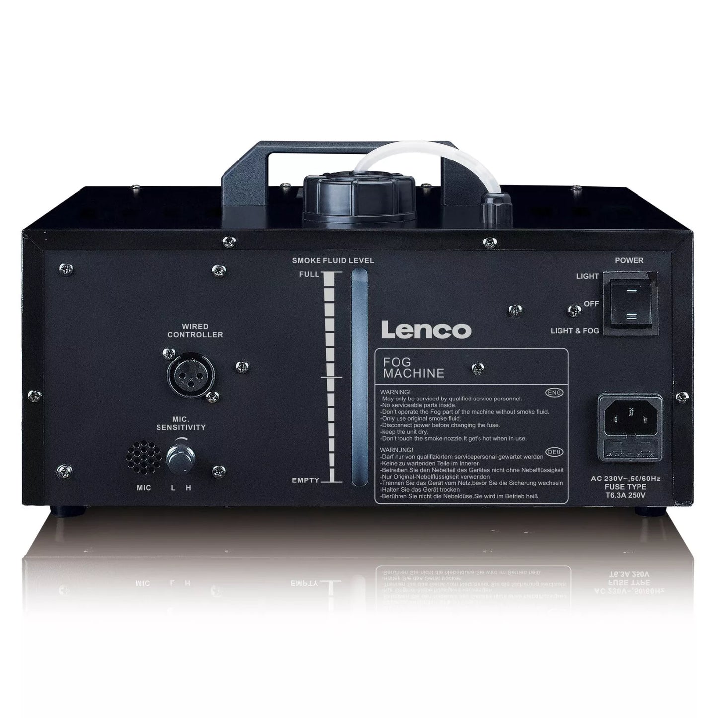 Lenco LFM-220BK PARTYMASCHINE DUALE-MATRIX-RGB-LICHTERN, NEBELMASCHINE