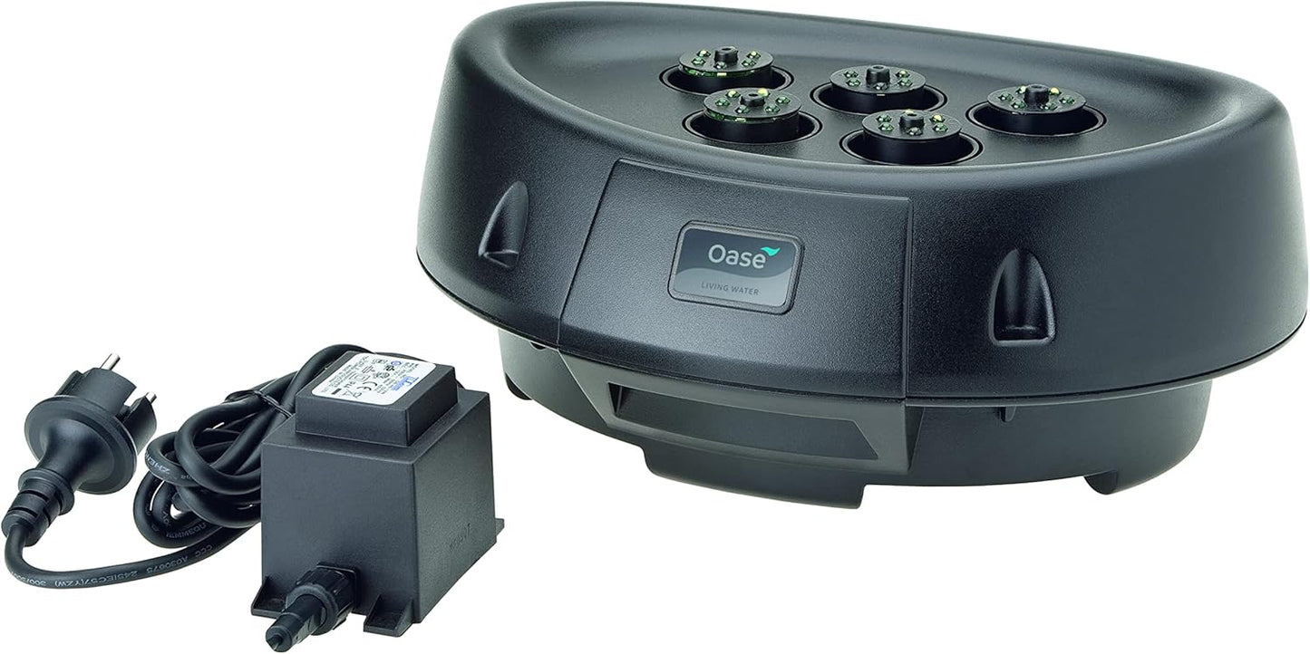 Oase 50214 Water Starlet schwimmende Wasserfontäne für Teich Springbrunnen beleuchtetes Wasserspiel