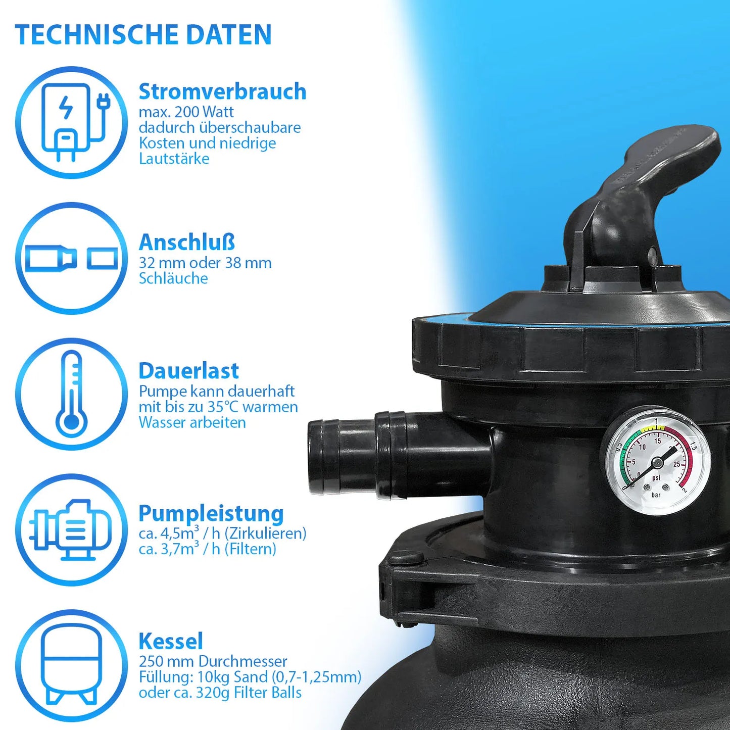 Steinbach Pool-Filteranlage Classic 250N Sandfilteranlage