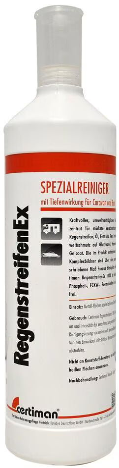 Certiman RegenstreifenEx Spezialreiniger, 1L, 1000ml, Lackreiniger für Caravan & Boot