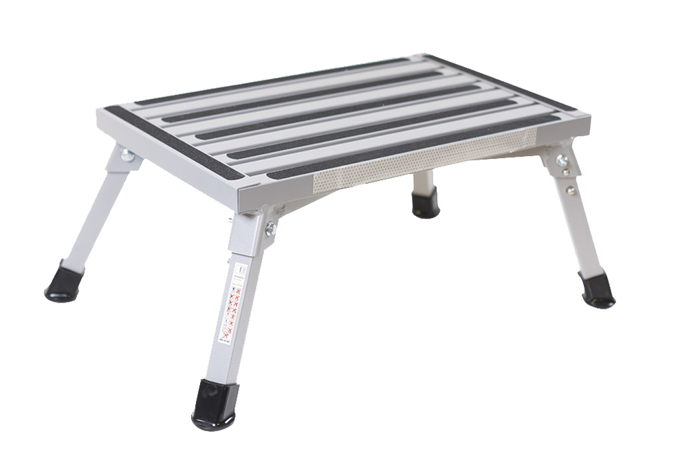 Vechline Trittstufe einstufig aluminium 150 kg Tritthocker Einstiegstufe aus Aluminium