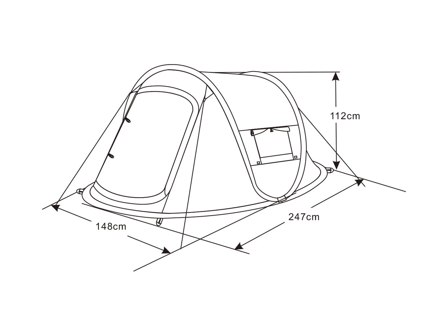 Rocktrail Camping- und Festival-Zelt, Pop-up-Campingzelt für 2 Personen